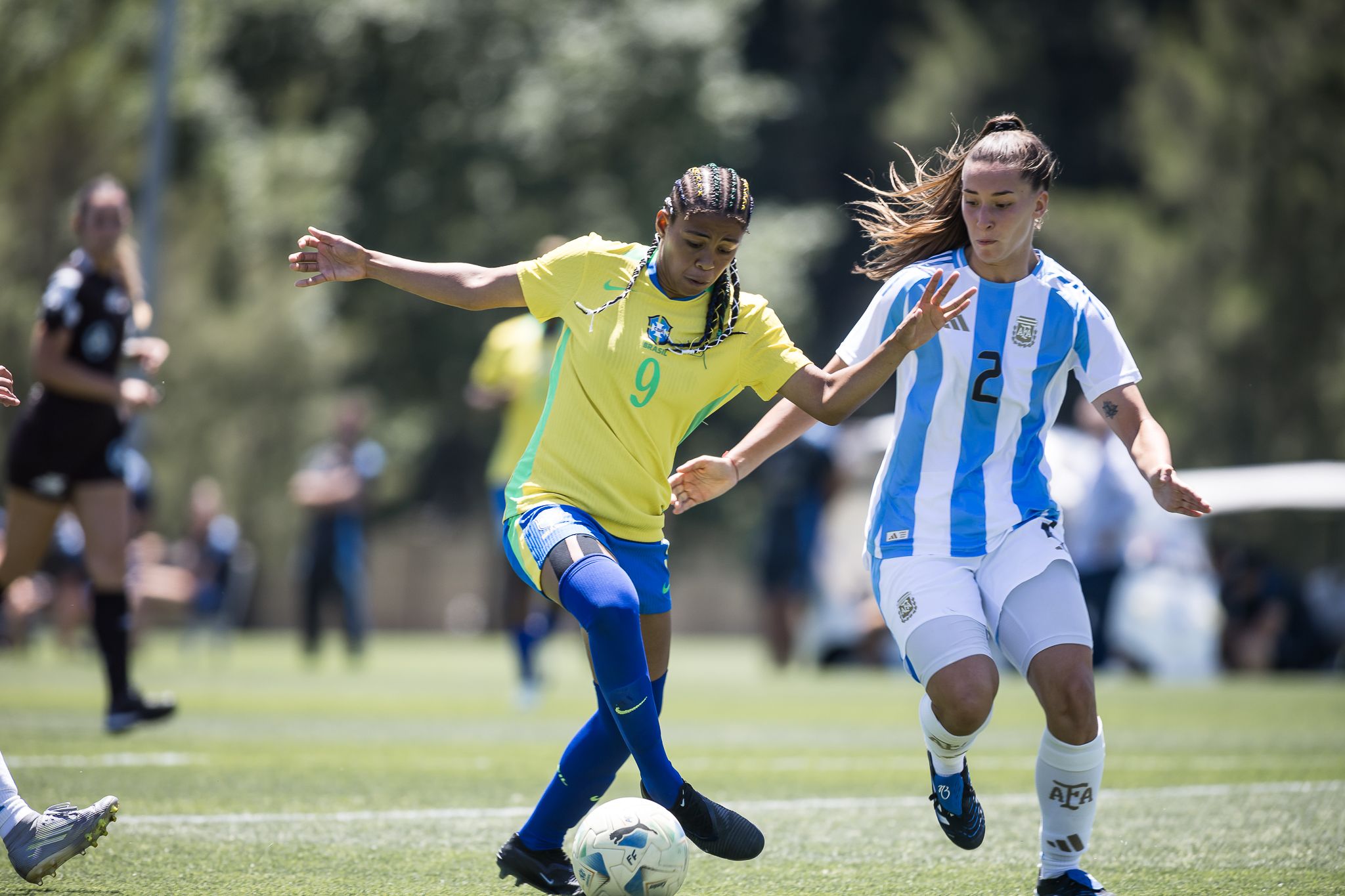 Seleção Brasileira Feminina Sub-20 em amistoso contra a Argentina