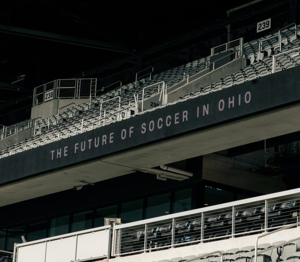 Anúncio da nova franquia da NWSL no estádio ScottsMiracle-Gro Field: “O futuro do futebol em Ohio” | Divulgação: Instagram (@nwsl)