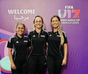 Carly, Anne e Fernanda juntas na Copa do Mundo Feminina Sub-17 de 2025 | Reprodução