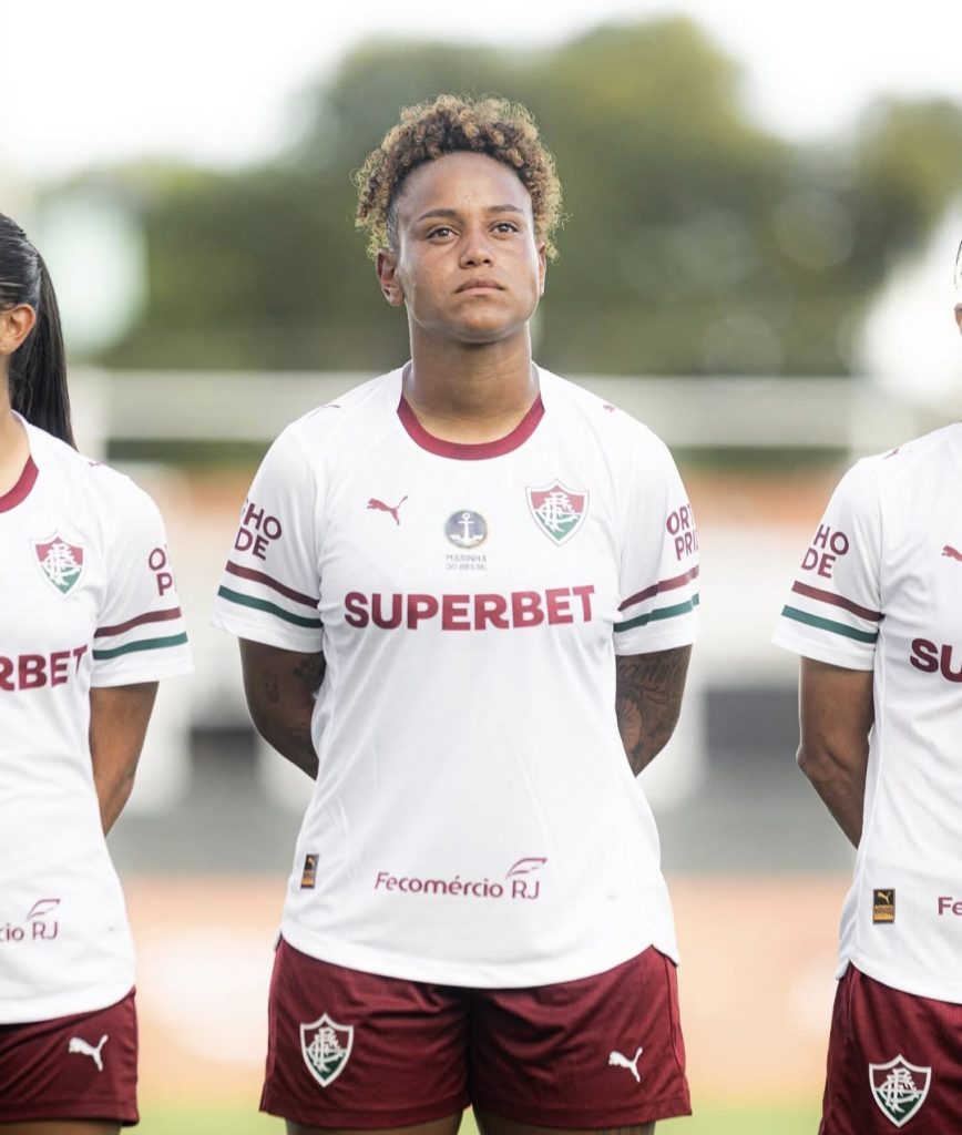 Nath Rodrigues vestindo a camisa do Fluminense em partida realizada em abril de 2026 | Marina Garcia/ Fluminense