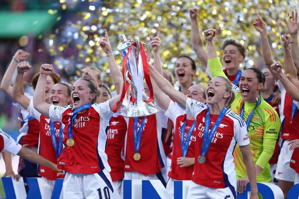 Arsenal, campeão da Champions League Feminina 24/25
