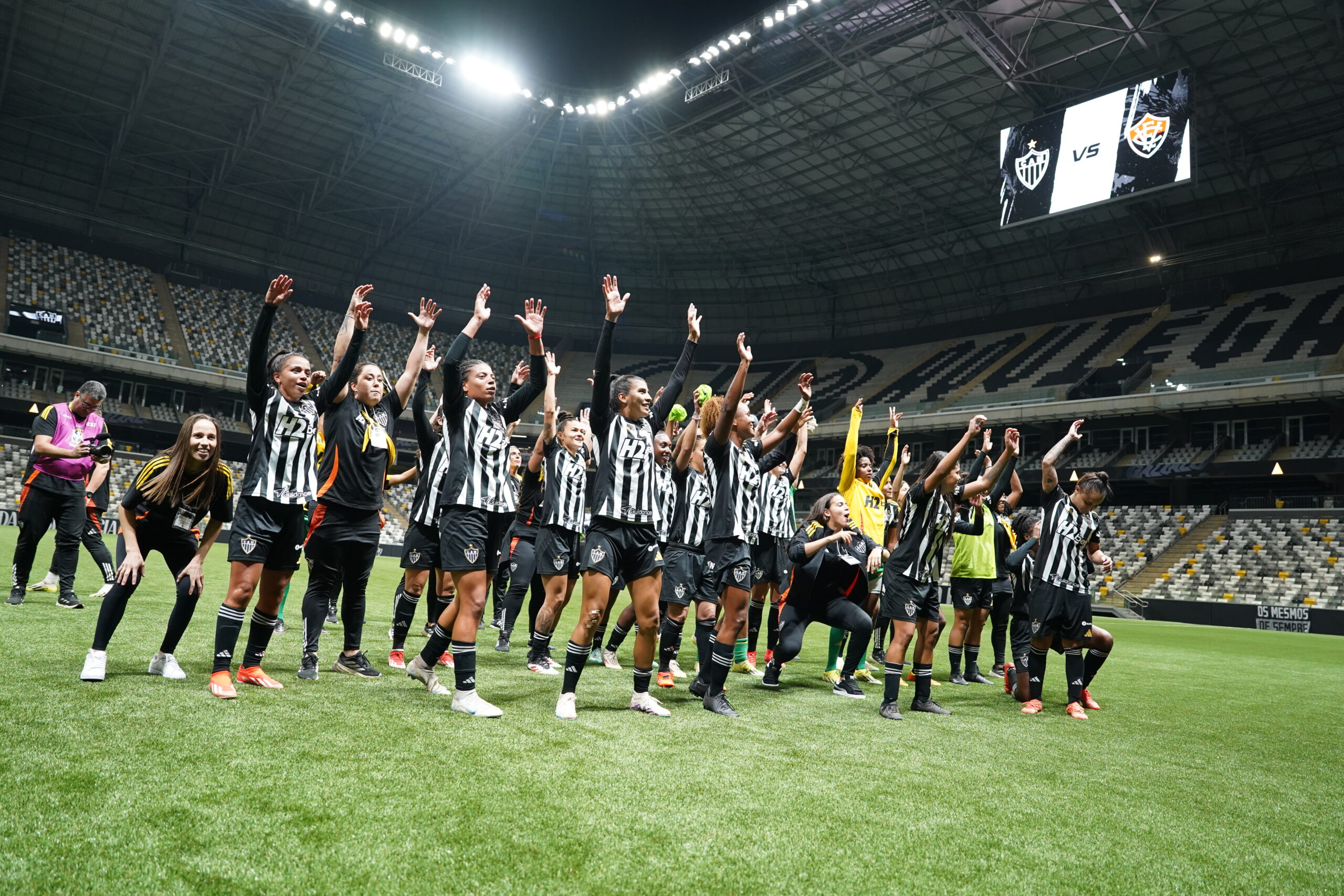 Atlético MG no jogo contra o Vitória no Brasileirão Feminino A2 2025