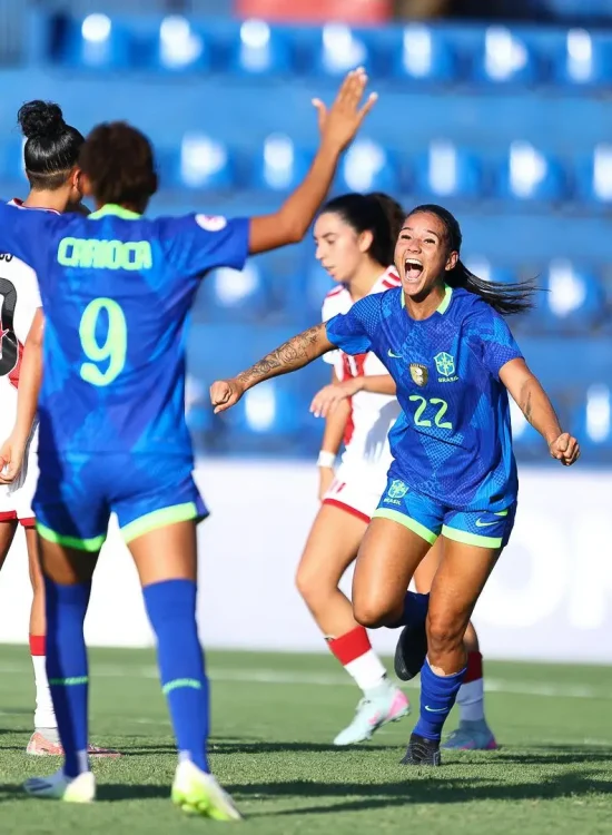 Seleção Brasileira Feminina Sub-20 goleia o Peru e antecipa vaga para a fase final do Sul-Americano Feminino Sub-20 2026