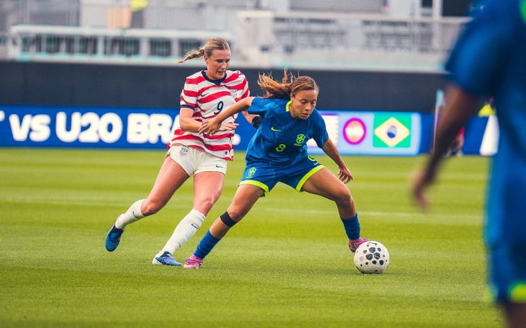 Brasil e EUA é superado em primeiro amistoso no CPKC Stadium Fábio Souza - CBF
