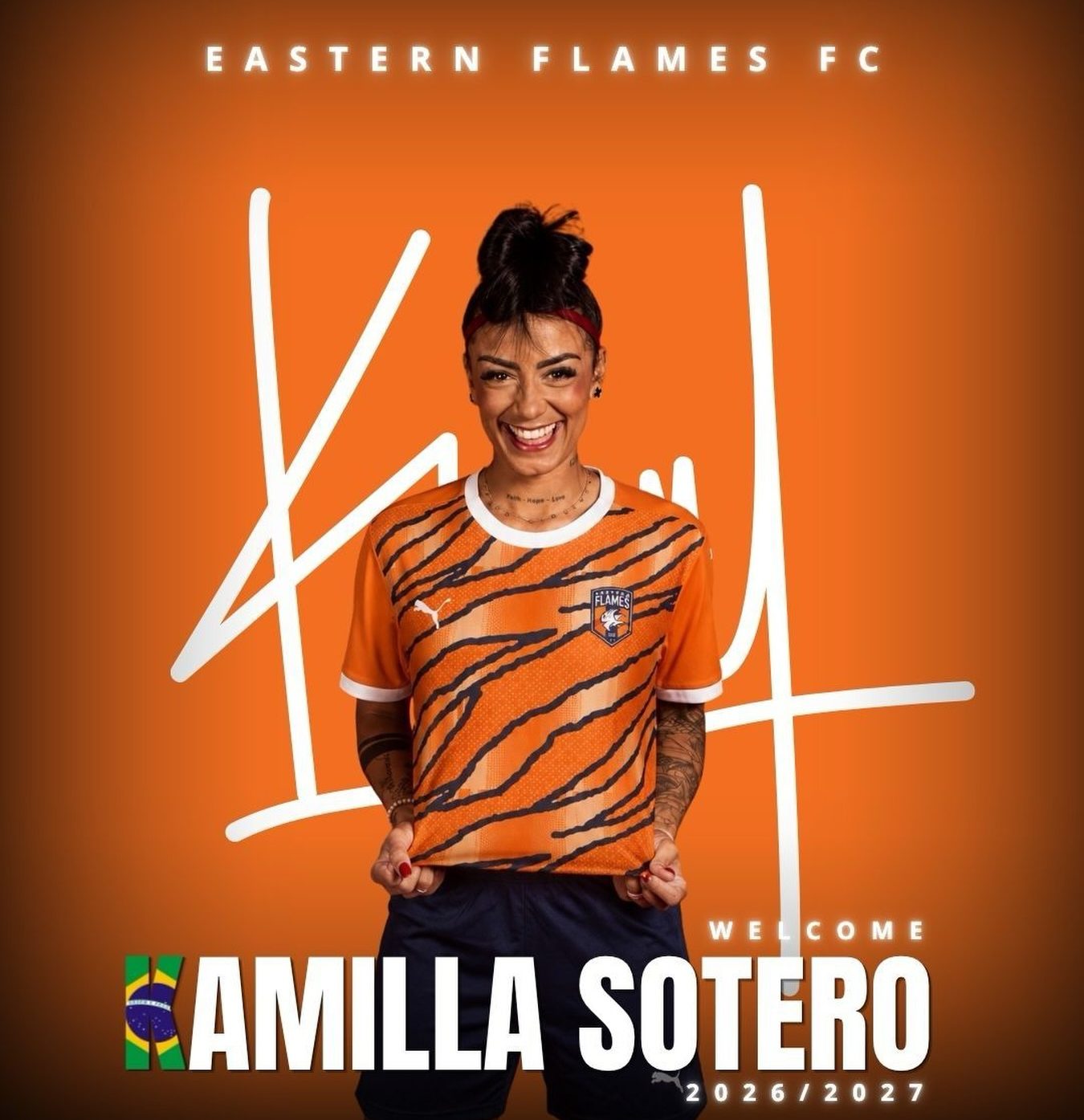 Kamilla Sotero encerra ciclo no Fluminense e é anunciada pelo Eastern Flames FC para 2026/27