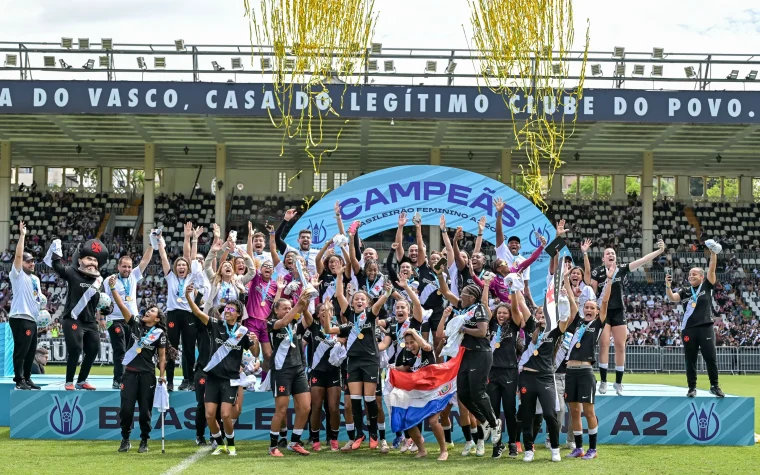 Vasco da Gama conquista o Brasileirão Feminino A2 em São Januário com recorde de público
