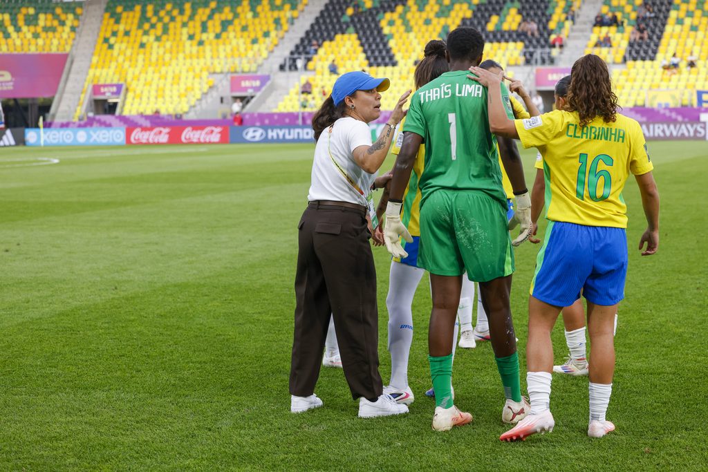 Thaís Lima foi o destaque da partida das oitavas de final contra a seleção dos Estados Unidos | Luciana Vermell / CBF