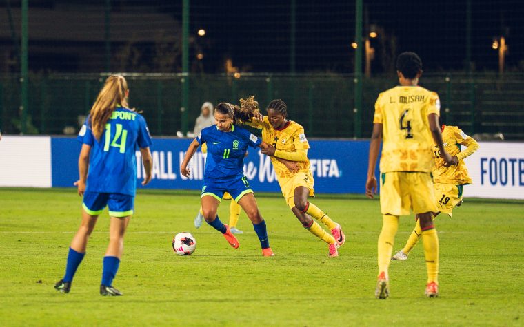 Brasil empata com Gana por 3 a 3 e segue na liderança da Copa do Mundo Feminina Sub-17