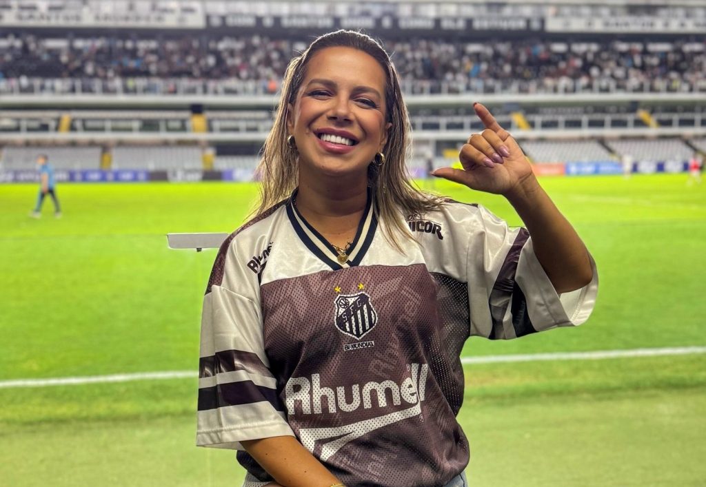 Naty Potira, influenciadora e torcedora do Santos | Reprodução / Redes sociais